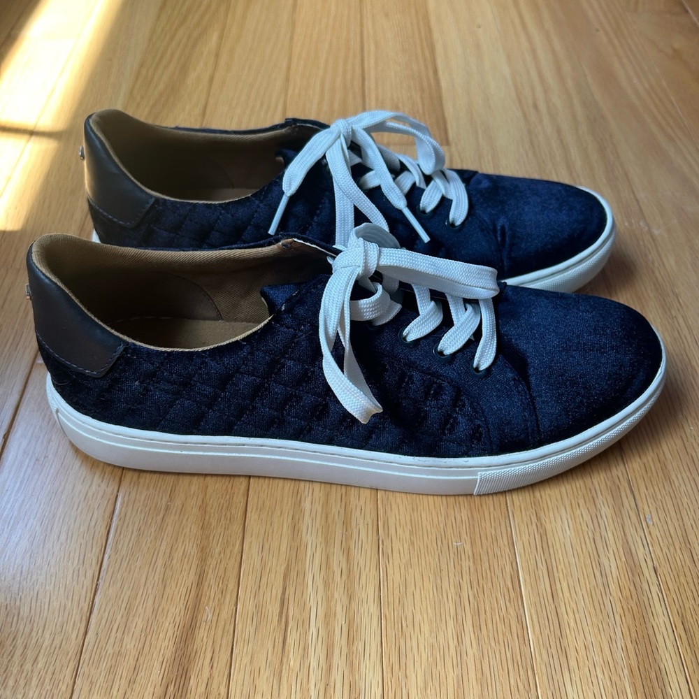 Kate Spade Fleet Velvet Navy Sneakers - Picture 5 of 7